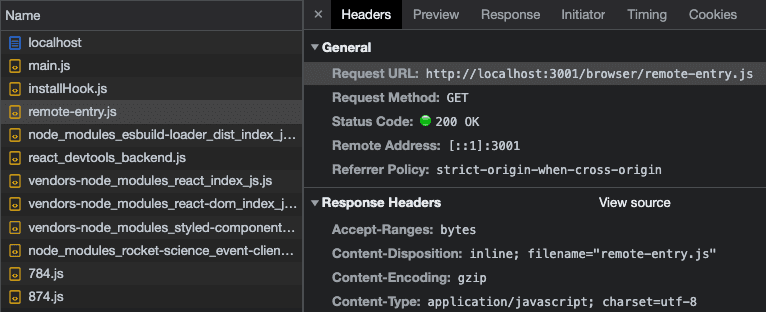 chrome devtools remote pulled from local server