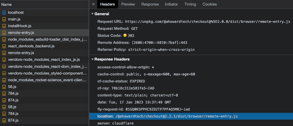 chrome devtools remote pulled from cdn