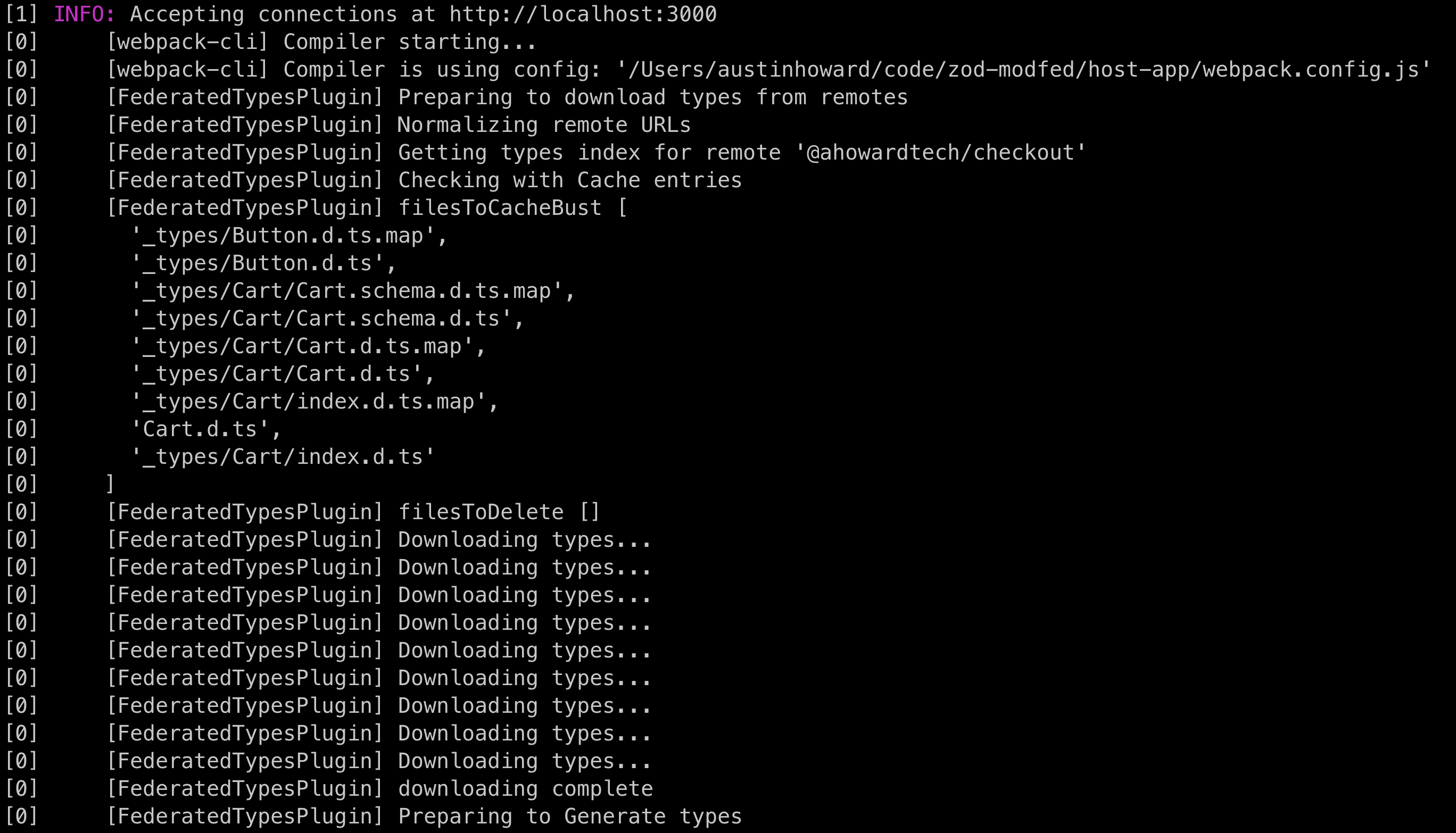 webpack infrastructure logging enabled