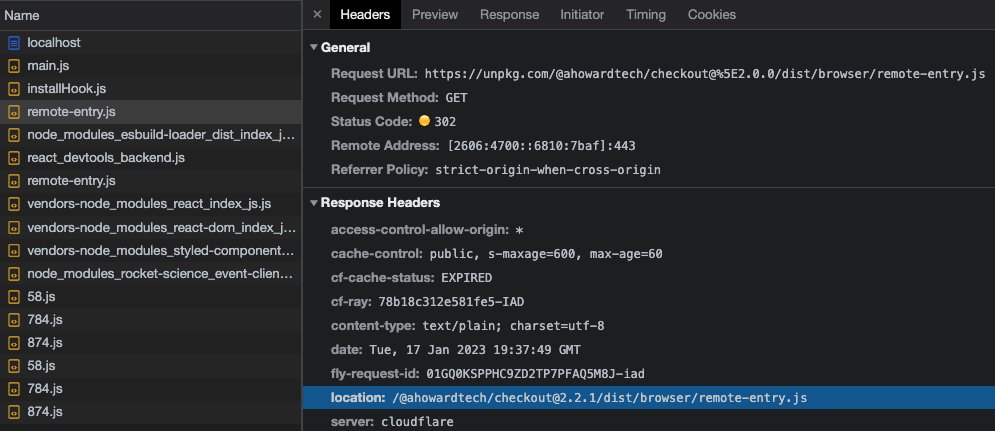 chrome devtools remote pulled from cdn