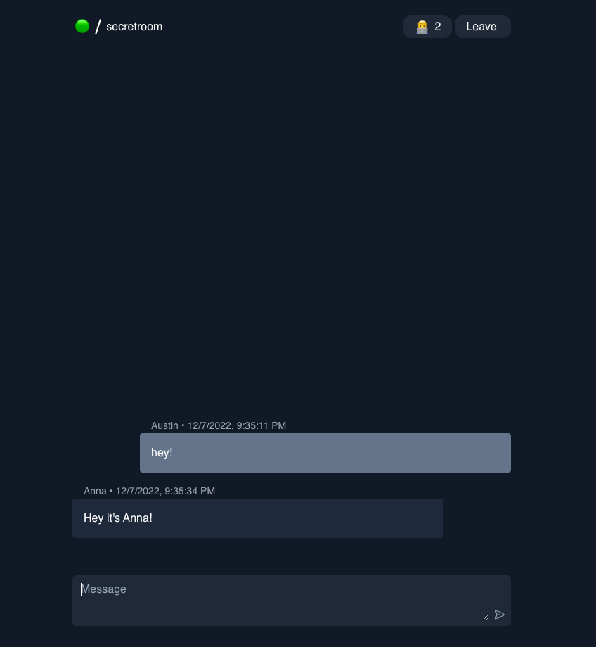Chat page UI one