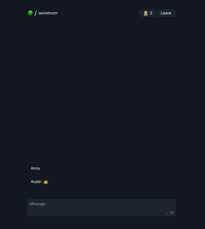 Chat page UI two